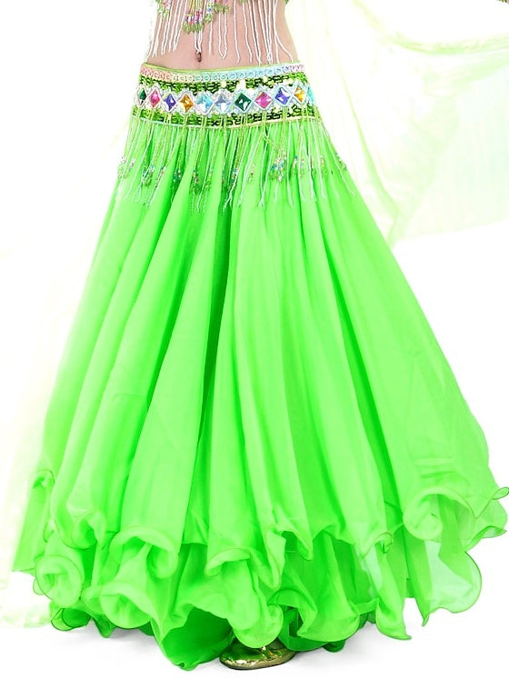 Jupe de Danse Du Ventre Drapée à Plusieurs Niveaux pour Femmes