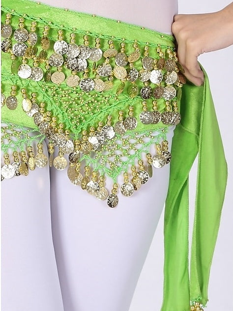 Foulards de Hanche de Danse Du Ventre Foulard de Hanche à Paillettes en Polyester pour Femmes