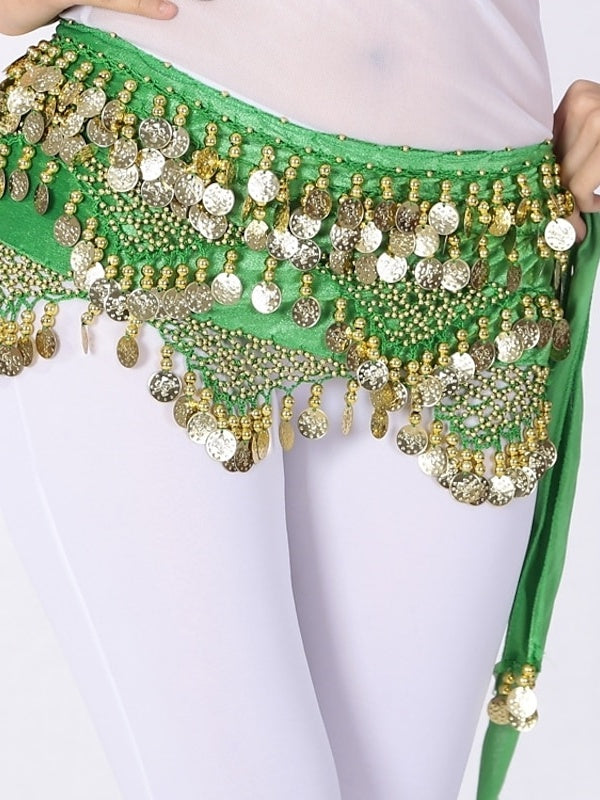 Foulards de Hanche de Danse Du Ventre Foulard de Hanche à Paillettes en Polyester pour Femmes