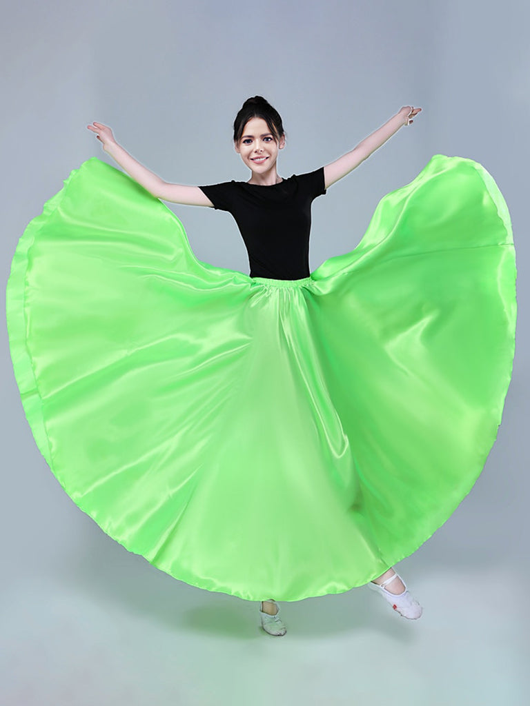 Danse Du Ventre Danse Latine Danse de Salon Jupes Couleur Pure Performance pour Femmes