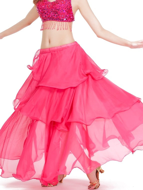 Jupe de Danse Du Ventre à Volants pour Femme