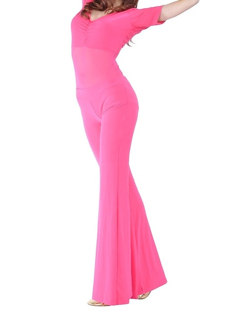 Haut à Manches Courtes de Danse Du Ventre à Volants pour Femme