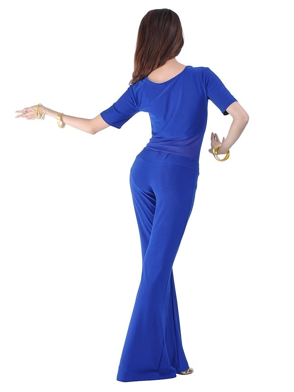 Haut à Manches Courtes de Danse Du Ventre à Volants pour Femme