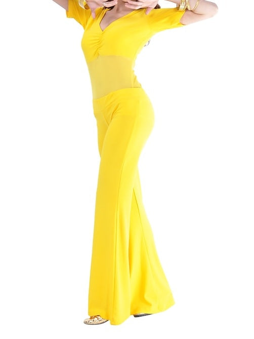 Haut à Manches Courtes de Danse Du Ventre à Volants pour Femme