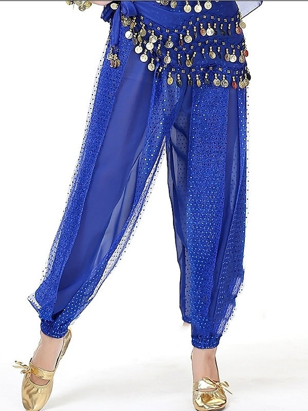 Pantalon de Danse Du Ventre Paillette Performance Femme