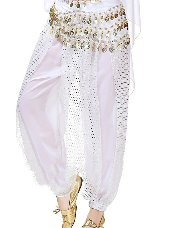 Pantalon de Danse Du Ventre Paillette Performance Femme