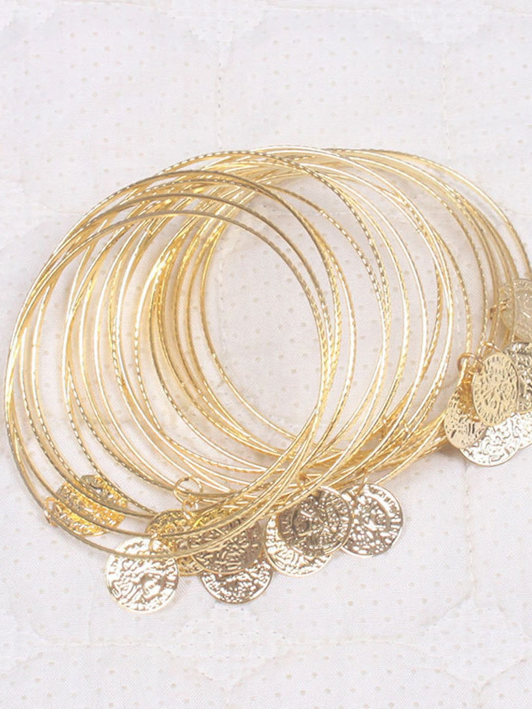 Accessoires de Danse Du Ventre Bracelets Pièce de Cuivre Épissage de Couleur Pure Performance D'Entraînement pour Femmes