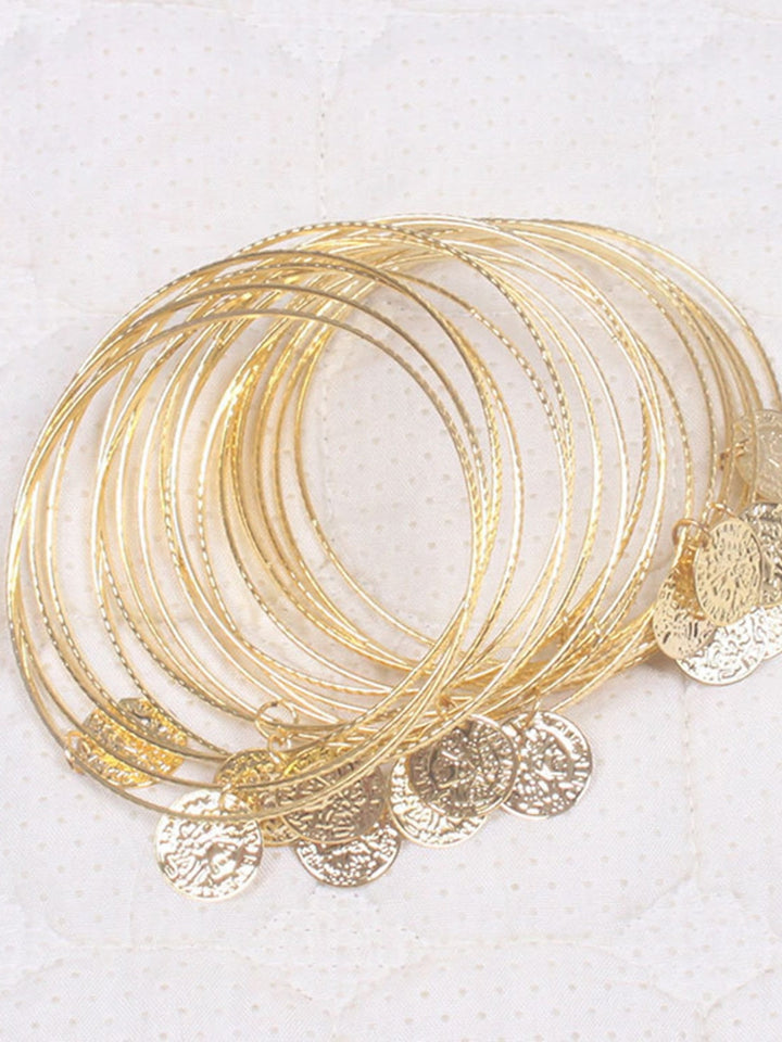 Accessoires de Danse Du Ventre Bracelets Pièce de Cuivre Épissage de Couleur Pure Performance D'Entraînement pour Femmes