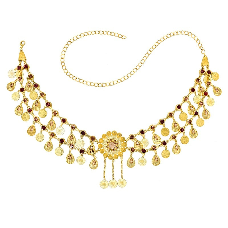 Danse Du Ventre Accessoires de Danse Ceinture Paillettes Cristal / Strass Chaîne en Métal Performance pour Femmes