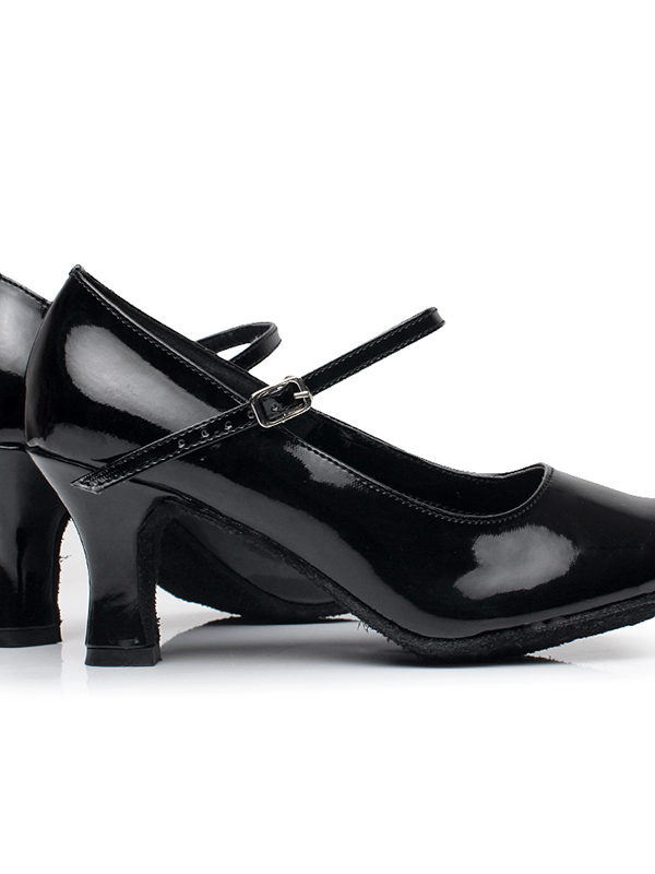 Chaussures de Danse pour Femmes, Chaussures de Salon en Cuir Pu à Talons Hauts et Bout Rond