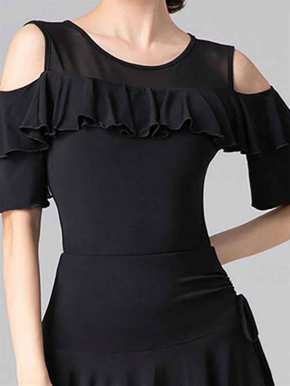 Vêtements de Danse pour Femmes Justaucorps de Danse / Combinaison Épissage Creux Couleur Unie Entraînement de Performance pour Femmes Manches Courtes Haute Teneur en Polyester