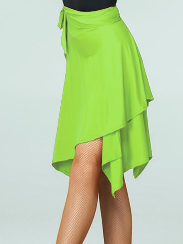 Vêtements de Danse pour Femmes Jupes de Danse Latine Couleur Pure Performance D'Entraînement pour Femmes Jupes Quotidiennes pour Femmes en Élasthanne de Haute Qualité