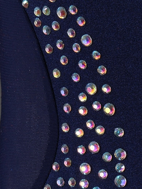 Robe de Danse Latine Salsa Cristaux / Strass Sans Manches Haut Spandex Femmeéˆ¥Æ¦® Performance