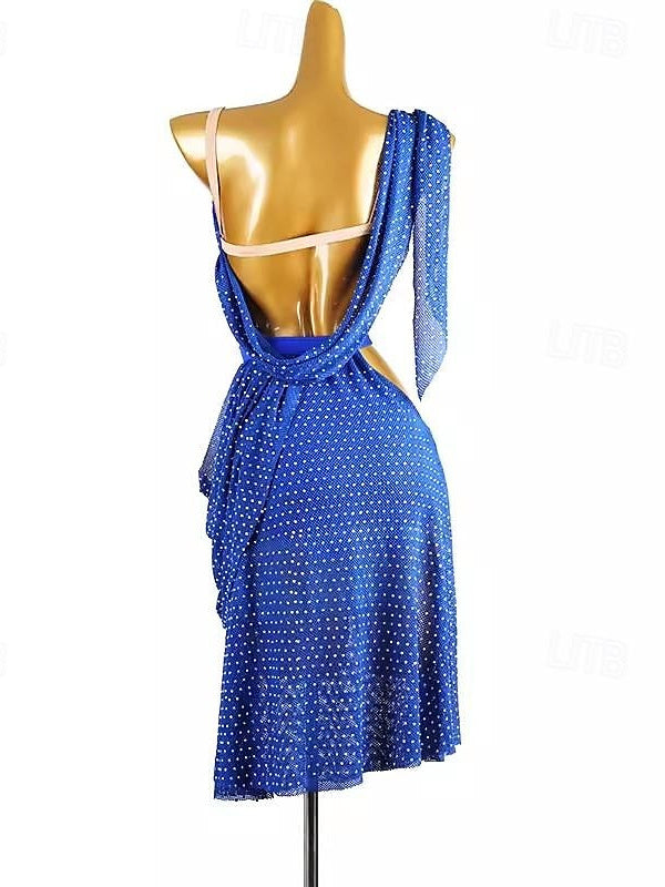 Robe de Danse Latine pour Femmes, Vêtements de Compétition pour Danse Rumba Salsa