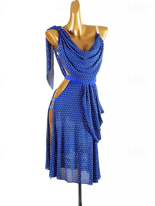 Robe de Danse Latine pour Femmes, Vêtements de Compétition pour Danse Rumba Salsa