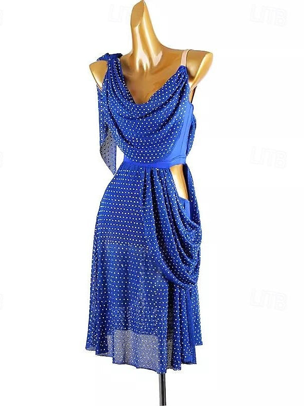 Robe de Danse Latine pour Femmes, Vêtements de Compétition pour Danse Rumba Salsa