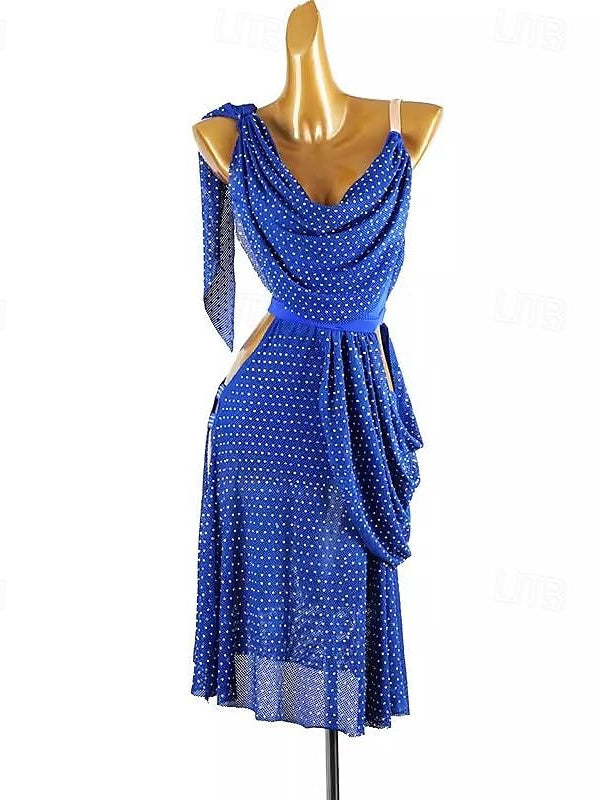 Robe de Danse Latine pour Femmes, Vêtements de Compétition pour Danse Rumba Salsa