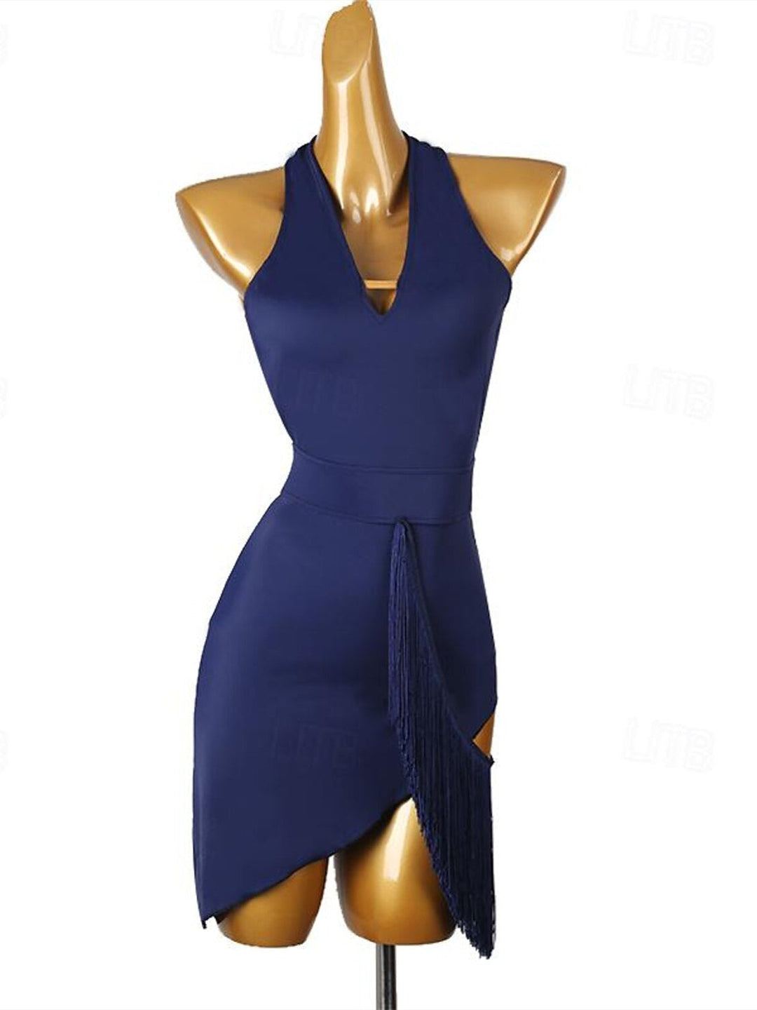 Robe de Danse Latine Cristaux/Strass Performance Femme Sans Manches Spandex