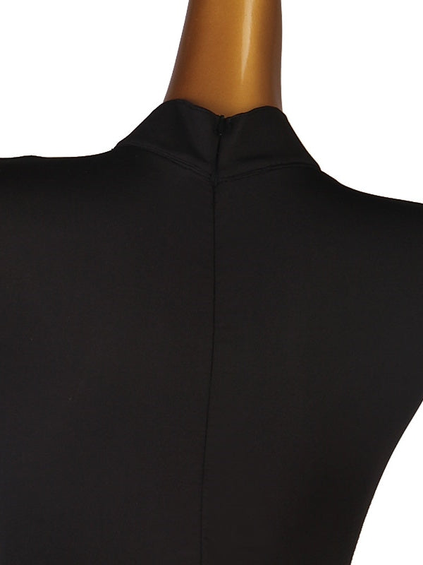 Justaucorps de Danse Latine/Combinaison Brodée pour Femme, Sans Manches, en Élasthanne