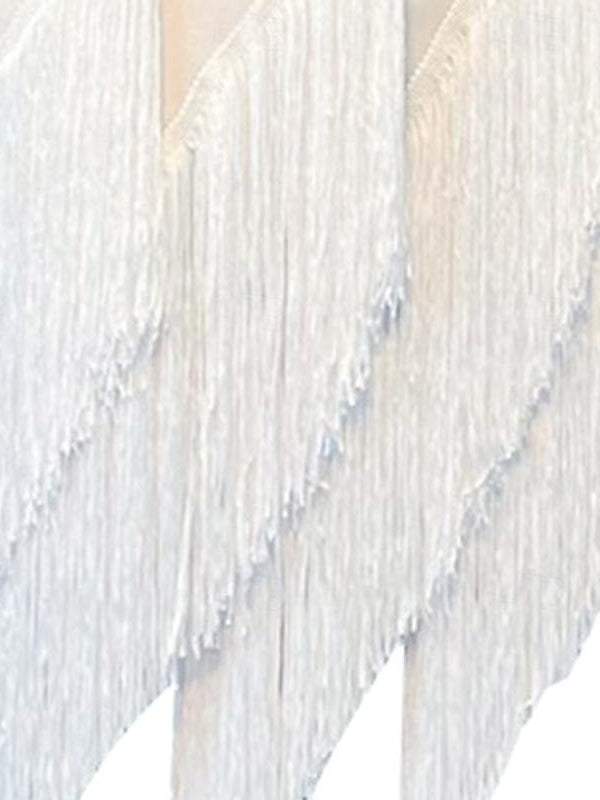 Danse Latine Vêtements de Danse Exotiques Gland Femmes Performance Tenue Quotidienne Manches Longues Spandex