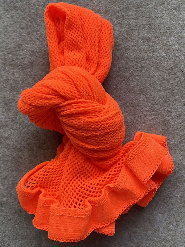 Accessoires de Danse Chaussettes Creuses Couleur Pure Épissage Fête Des Femmes Polyester