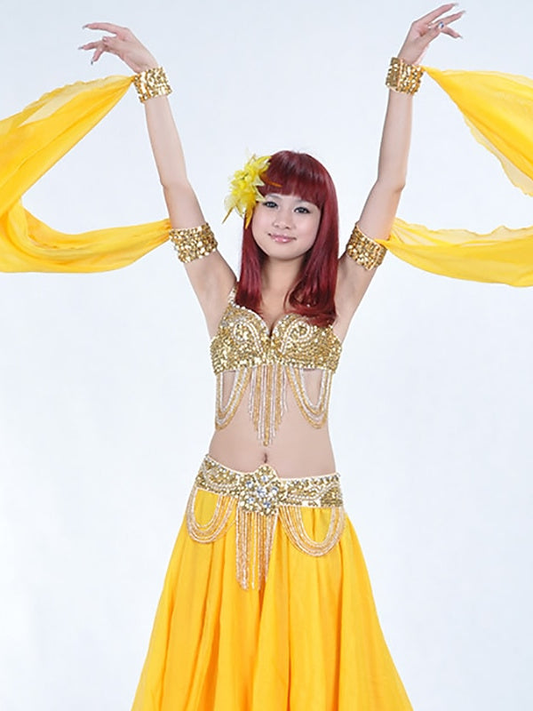 Accessoires de Danse Bracelets Couleur Pure Épissage Paillette Performance Femme Entraînement Polyester Pailleté