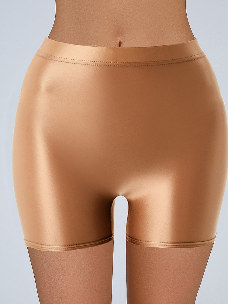 Accessoires de Danse Short de Pole Dance en Nylon à Épissure de Couleur Pure pour Femme