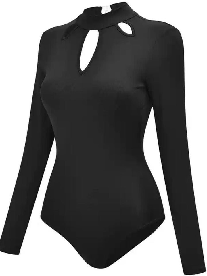Justaucorps D'Entraînement Simple à Manches Longues et Col Licou pour Danse de Ballet