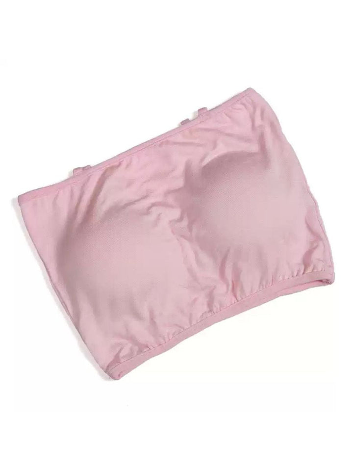 Soutien-Gorge Sans Bretelles en Coton de Couleur Unie Minimaliste pour Danse Du Ventre Quotidienne