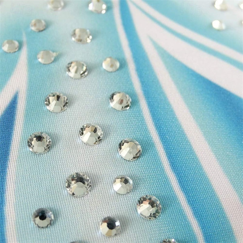 Robe de Patinage Artistique Élégante à Manches Longues pour Femmes et Filles