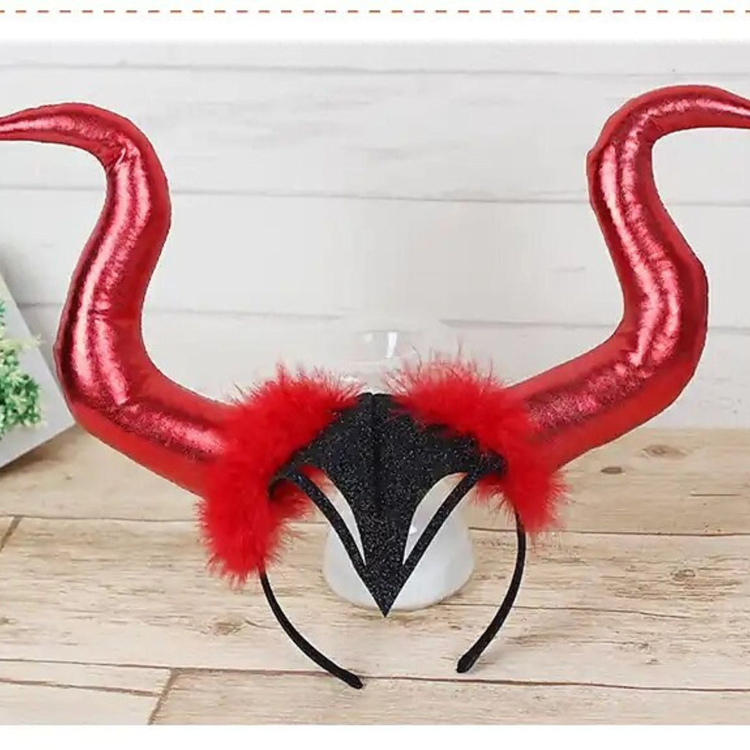 Accessoire de Décoration pour Coiffe de Diable en Forme de Grande Corne D'Halloween