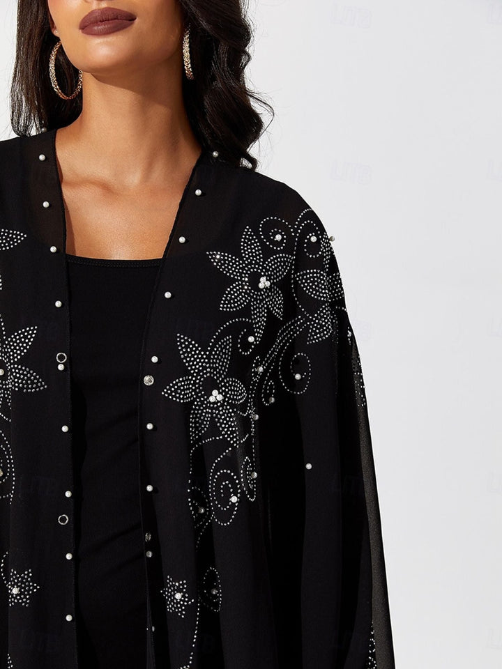 Robe Fourreau/Colonne Noire à Col Chemisier Sans Manches, Courte/Mini, pour Costumes de Spectacle D'Halloween