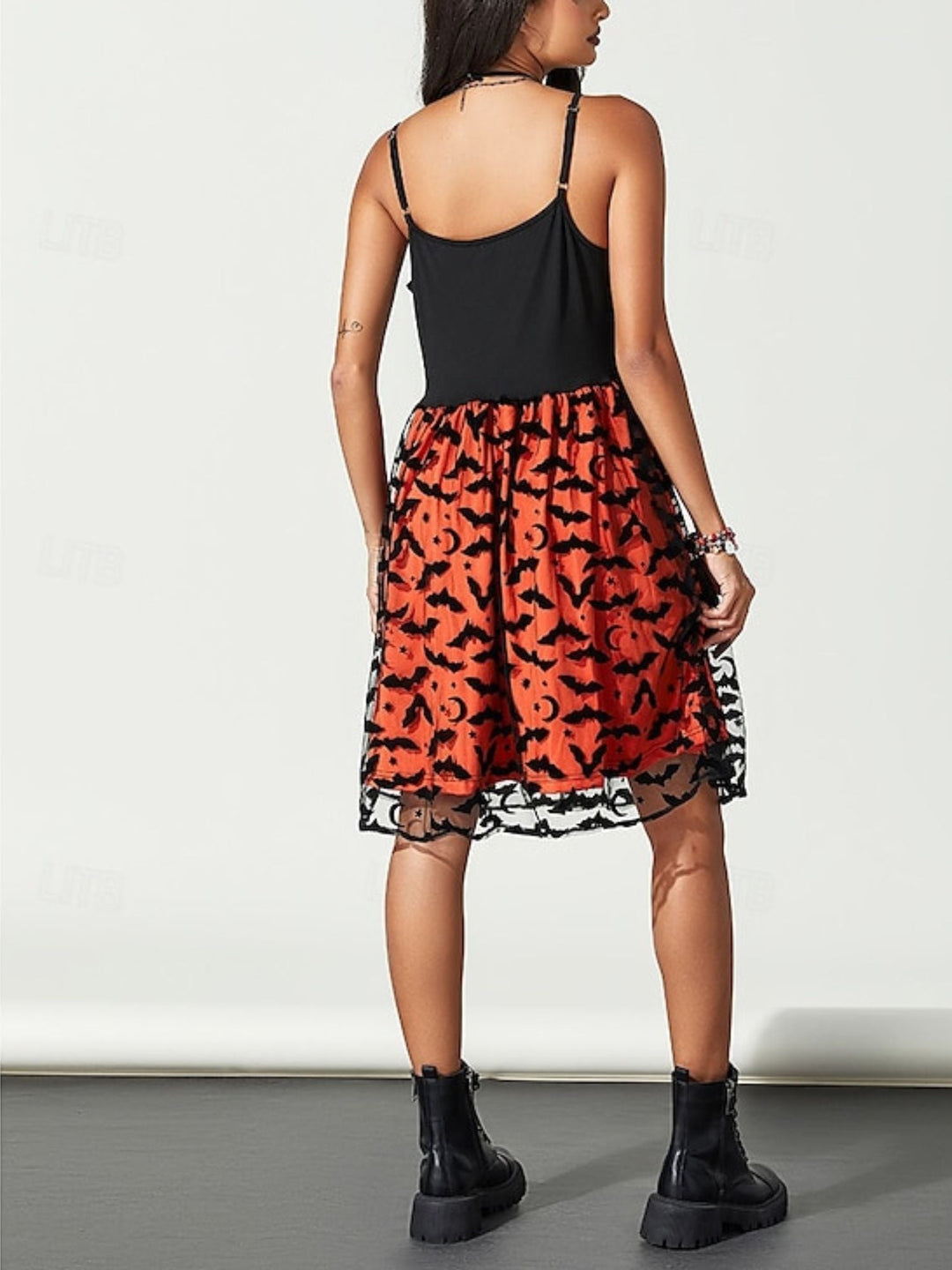 Robe de Soirée Sexy A-Line/Princess à Col en V Sans Manches Au Genou pour Costume de Spectacle D'Halloween