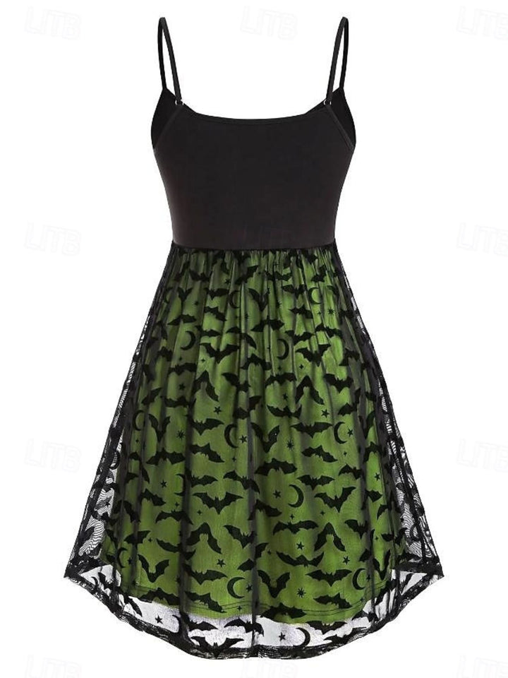 Robe de Soirée Sexy A-Line/Princess à Col en V Sans Manches Au Genou pour Costume de Spectacle D'Halloween