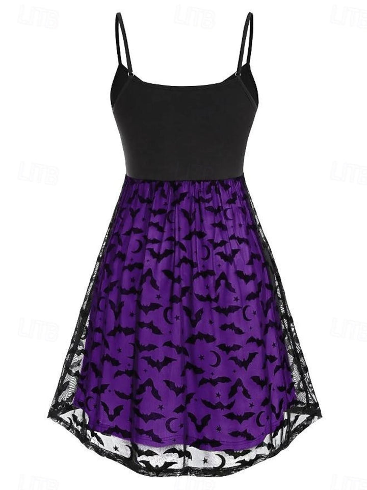 Robe de Soirée Sexy A-Line/Princess à Col en V Sans Manches Au Genou pour Costume de Spectacle D'Halloween