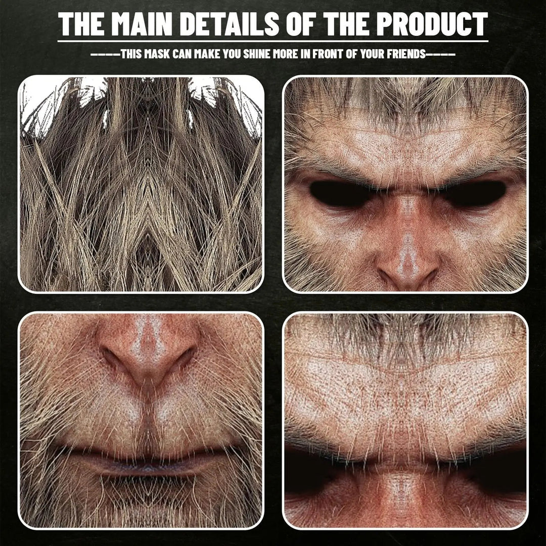 Masque D'Halloween Couvrant Toute la Tête de Wukong Black Myth