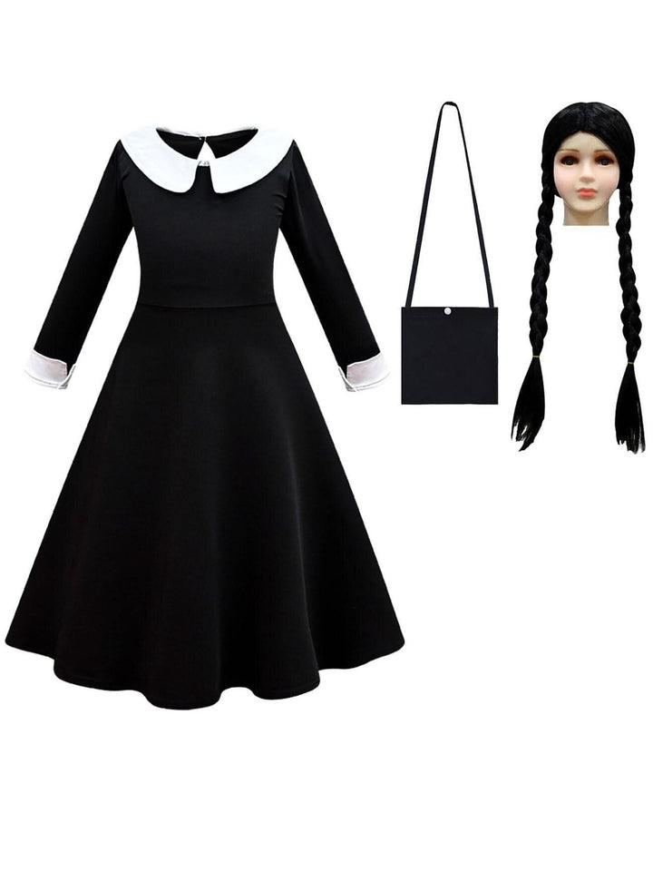 Ensemble de Costumes Horribles pour Halloween pour Fille, Coupe A-Line/Princess, Col Ras Du Cou, Manches Longues, Longueur Genou