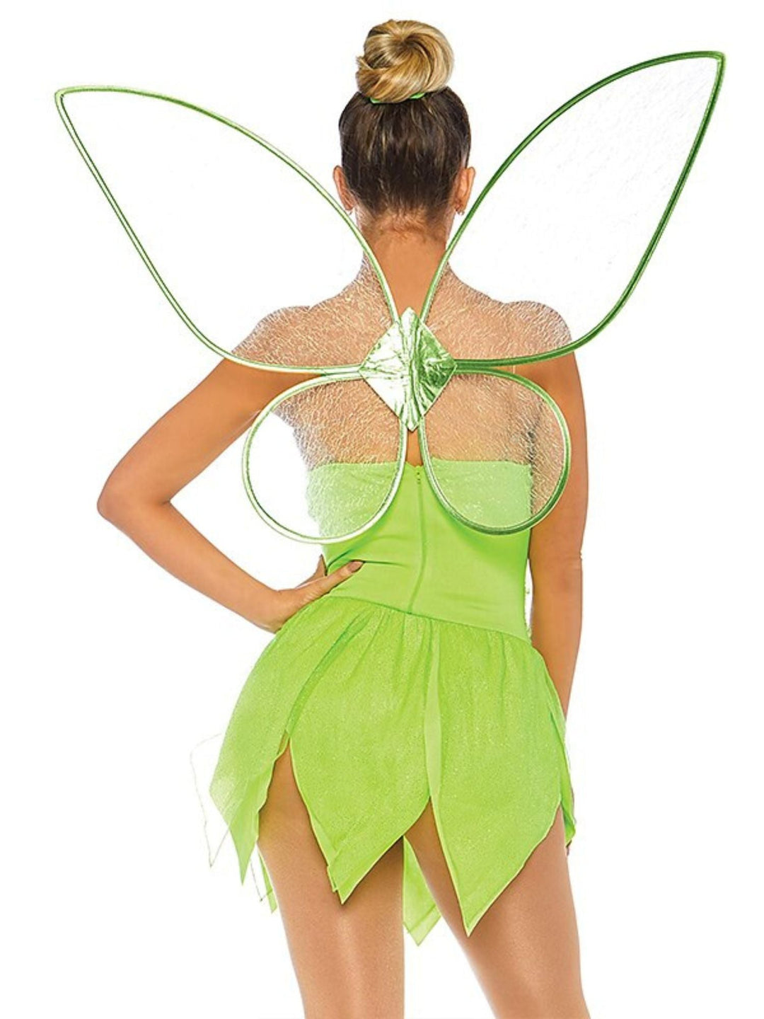 Robe de Fée Mini Asymétrique Classique Vert Clair Sans Manches à Col en V pour Costume D'Halloween Cosplay
