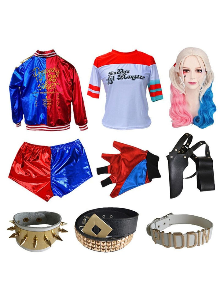 Ensemble de Costumes de Mascarade de Joker D'Halloween de Personnage Classique