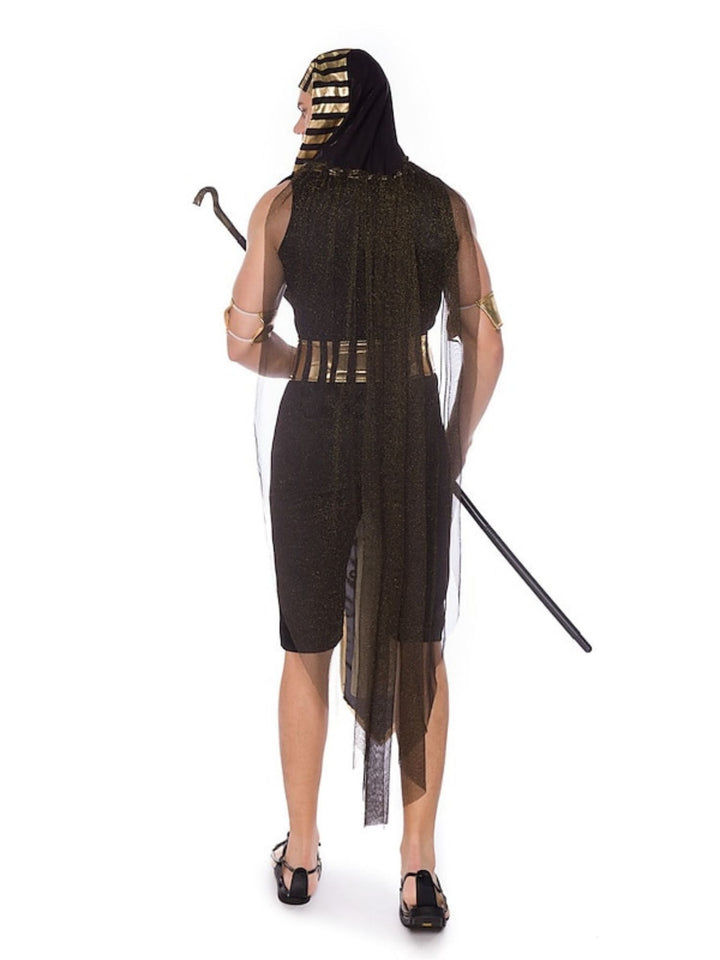 Costume de Couple de Pharaon Noir Simple pour Halloween, Ensemble de Mascarade de Cosplay