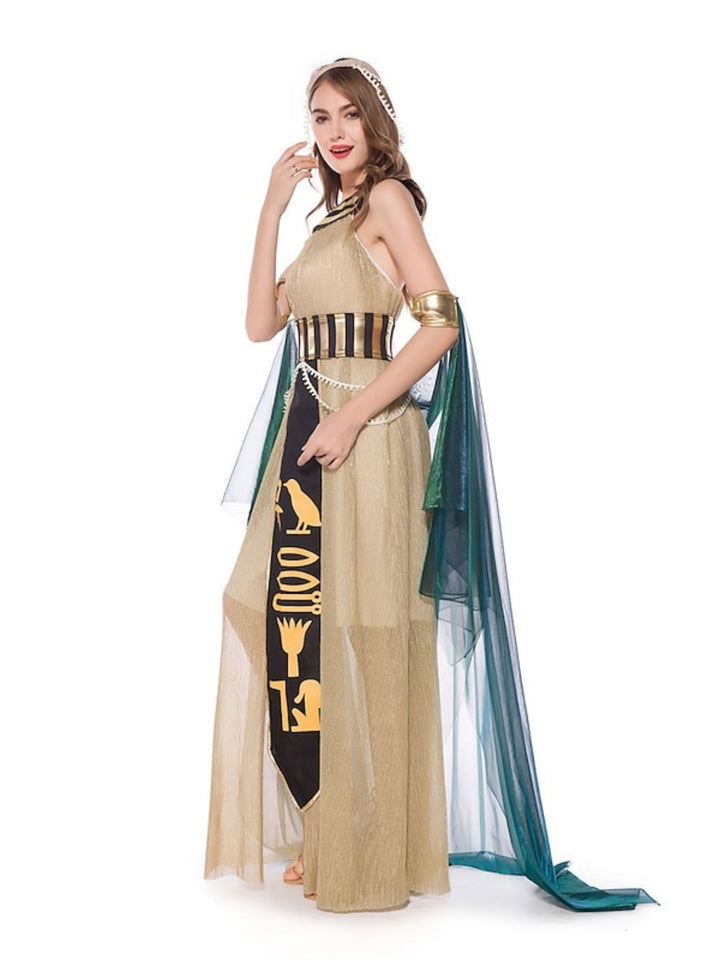 Costume de Couple de Pharaon Noir Simple pour Halloween, Ensemble de Mascarade de Cosplay