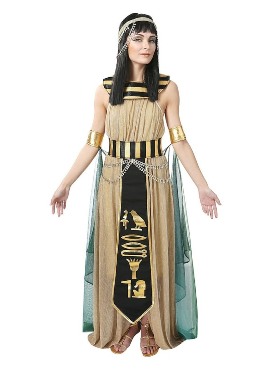 Costume de Couple de Pharaon Noir Simple pour Halloween, Ensemble de Mascarade de Cosplay