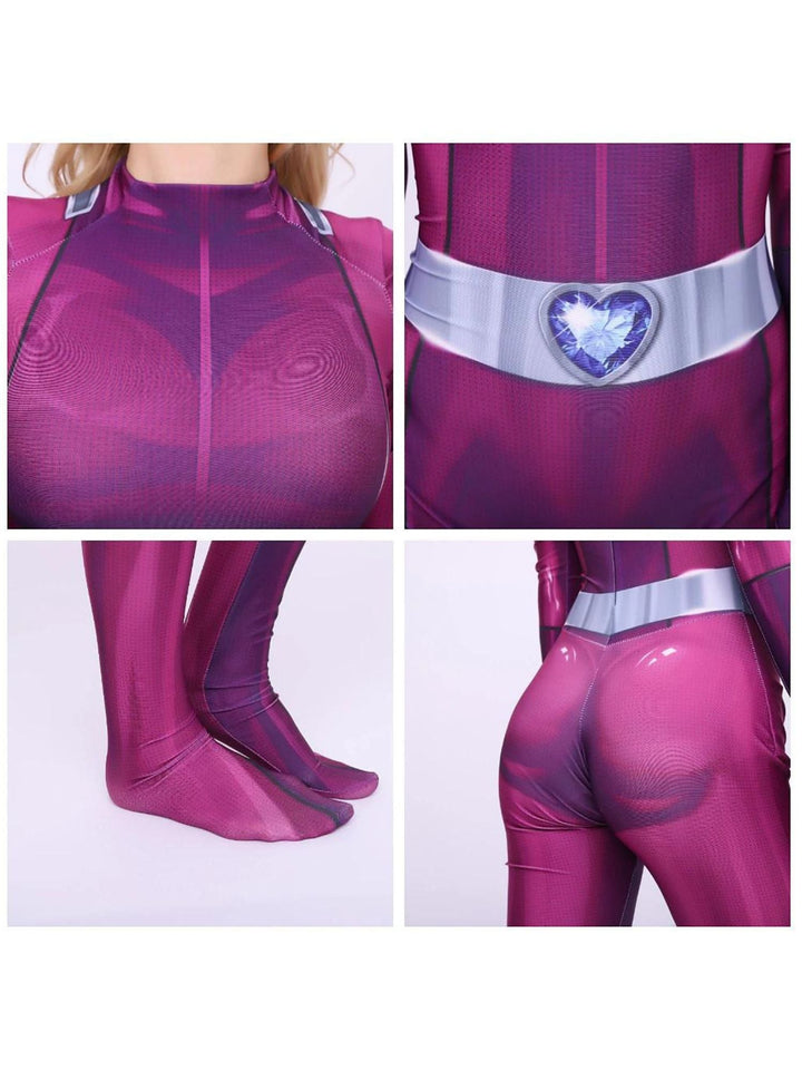 Costume de Mascarade de Cosplay à Imprimé Tendance de Couleur Unie