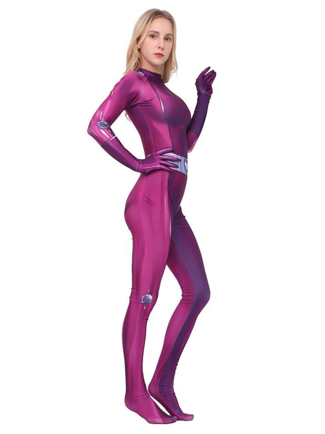 Costume de Mascarade de Cosplay à Imprimé Tendance de Couleur Unie