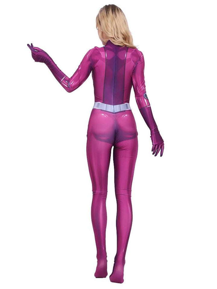 Costume de Mascarade de Cosplay à Imprimé Tendance de Couleur Unie