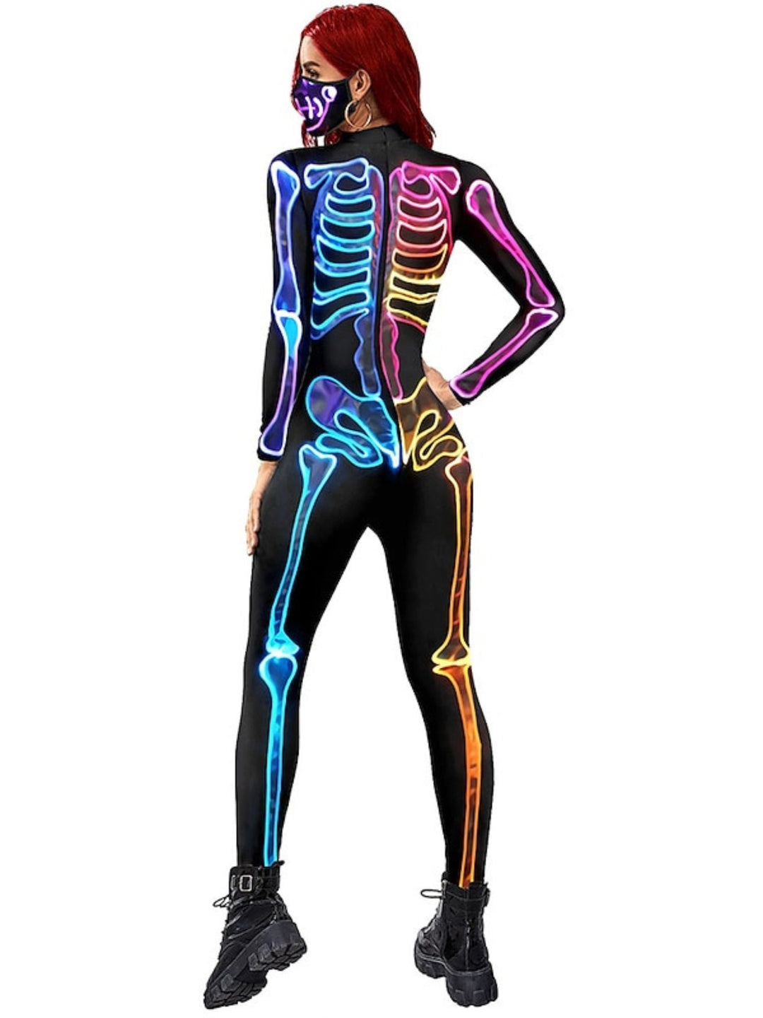 Ensemble de Body pour Adulte Cool Bleu Skeleton Devil