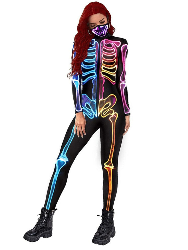 Ensemble de Body pour Adulte Cool Bleu Skeleton Devil