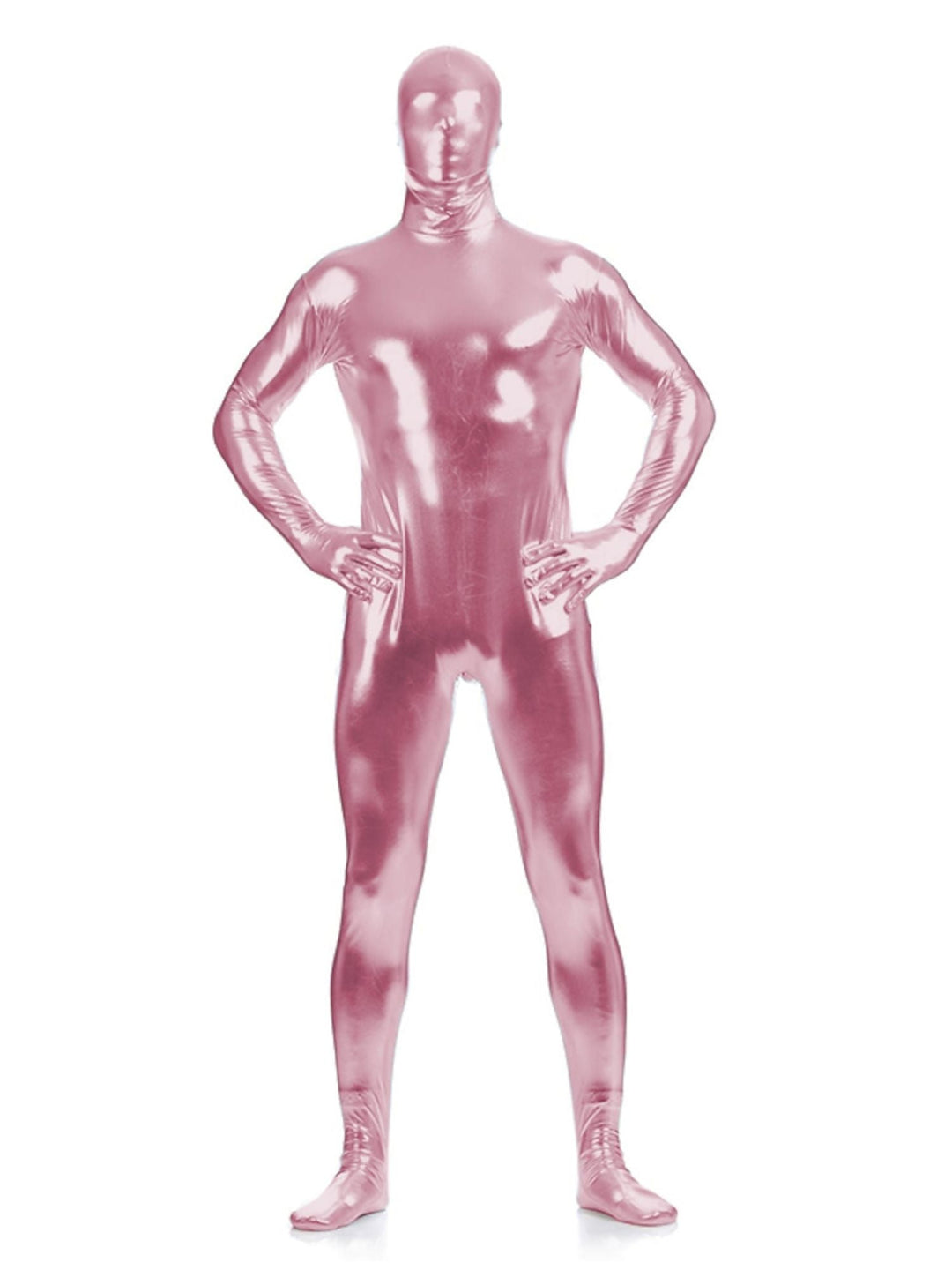 Body Sexy en Latex Scintillant de Couleur Unie pour Halloween, Costume Amusant à Haute Élasticité