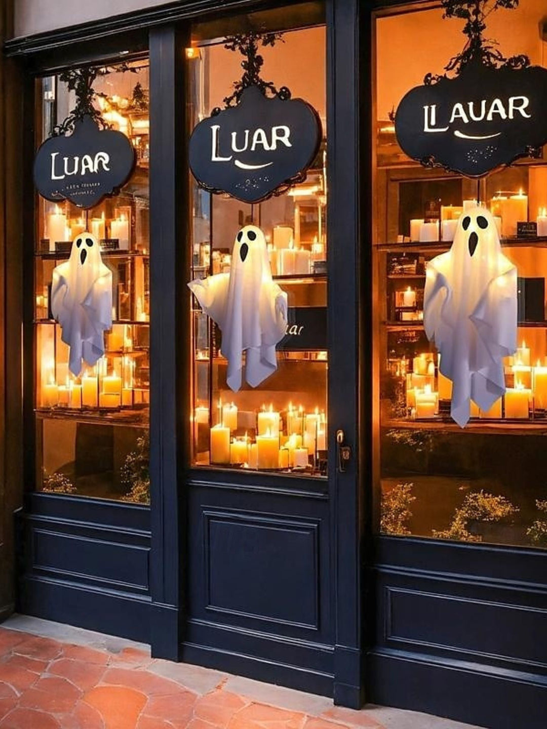 Lumière Décorative D'Ambiance à Suspendre en Forme de Fantôme pour Halloween