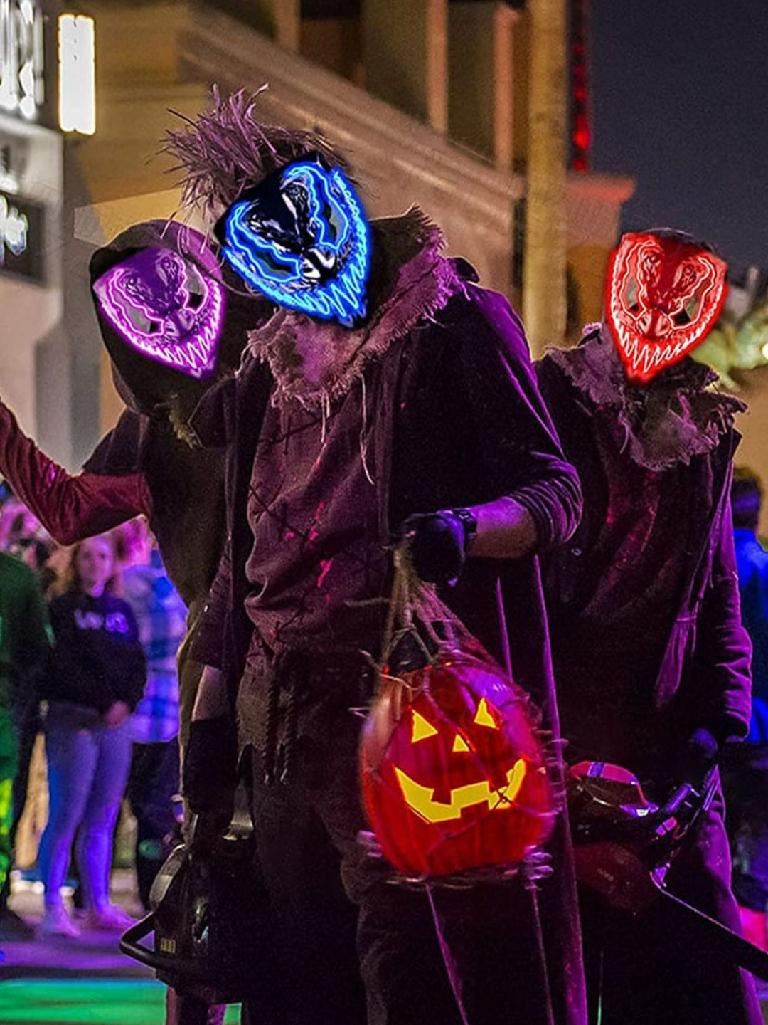 Masque de Diable Lumineux à led pour Halloween - Accessoires de Mascarade